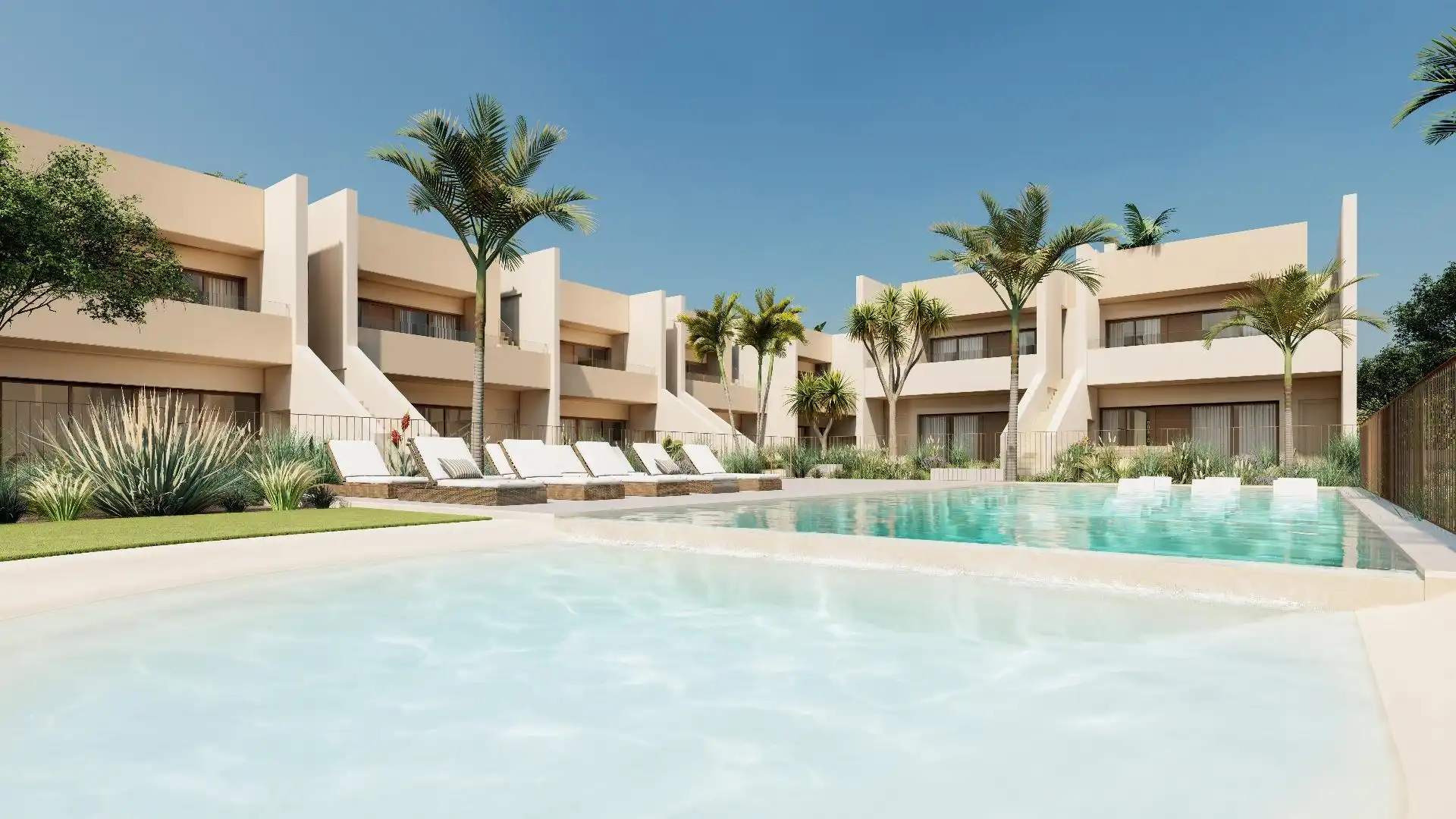 Piscina de Casa o xalet en venda en Los Alcázares amb Aire condicionat, Jardí privat i Terrassa