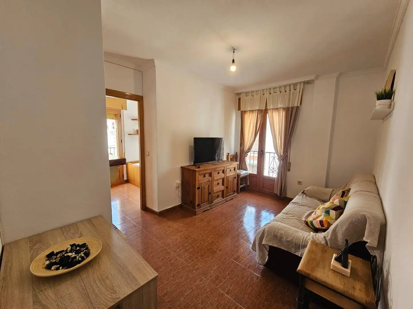 Living room of Flat for sale in Laujar de Andarax  with Terrace, Furnished and Balcony