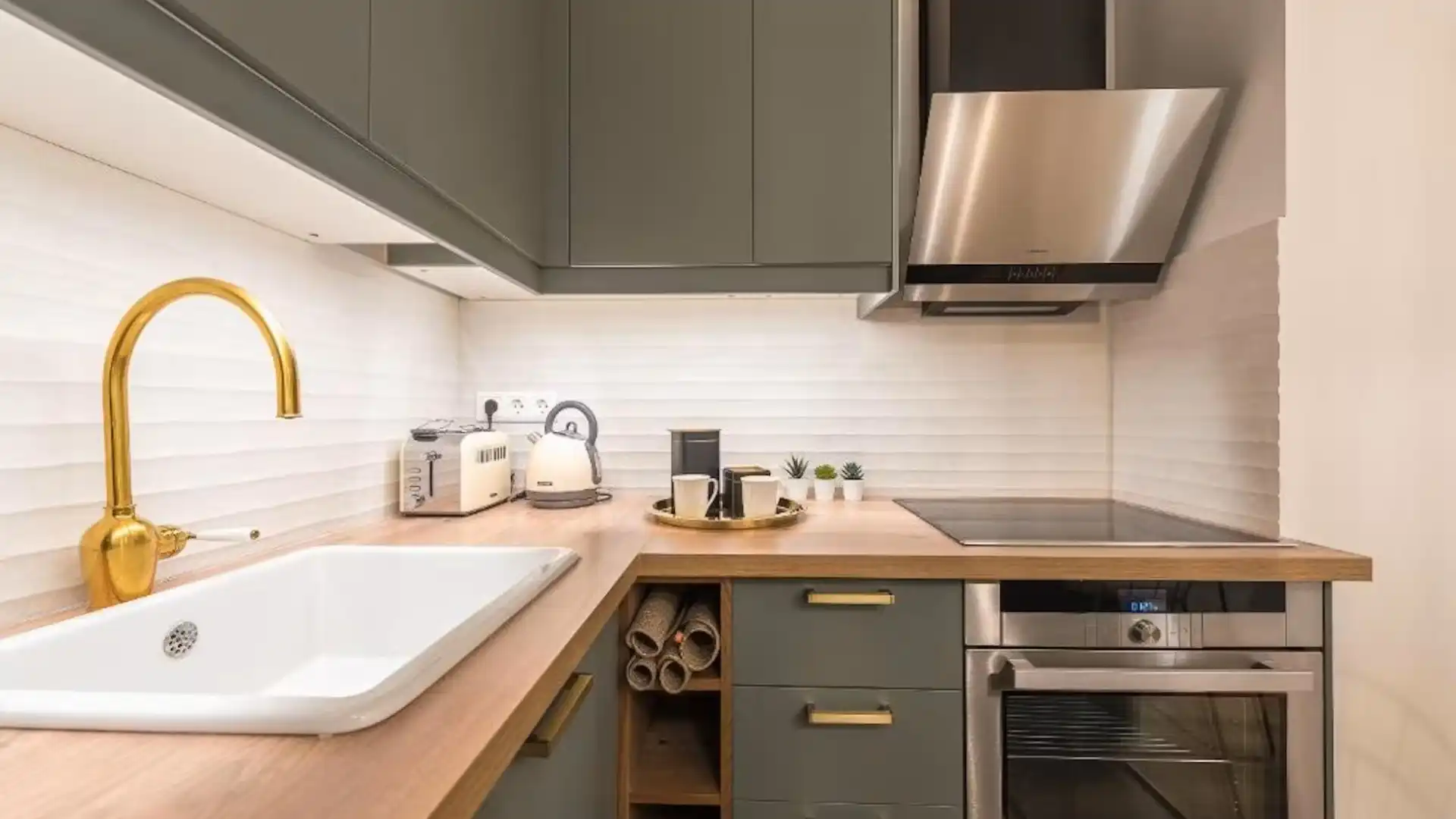 Cocina de Apartamento de alquiler en Arganda del Rey con Aire acondicionado, Amueblado y TV