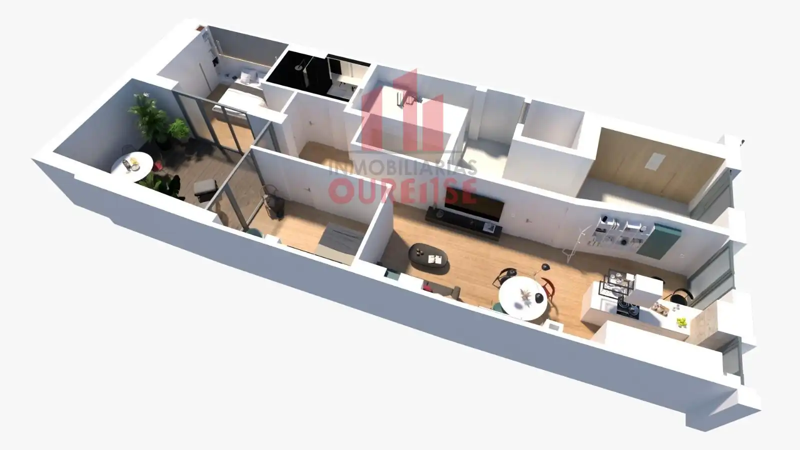 Habitación de Piso en venta en Ourense Capital  con Calefacción y Terraza