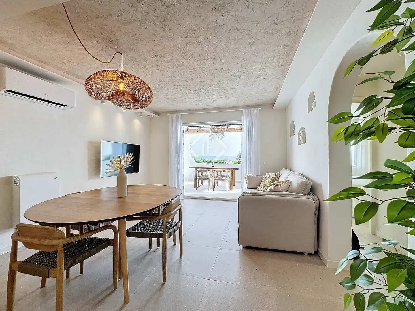Wohnzimmer von Haus oder Chalet zur Miete in Ciutadella de Menorca mit Klimaanlage, Privatgarten und Terrasse