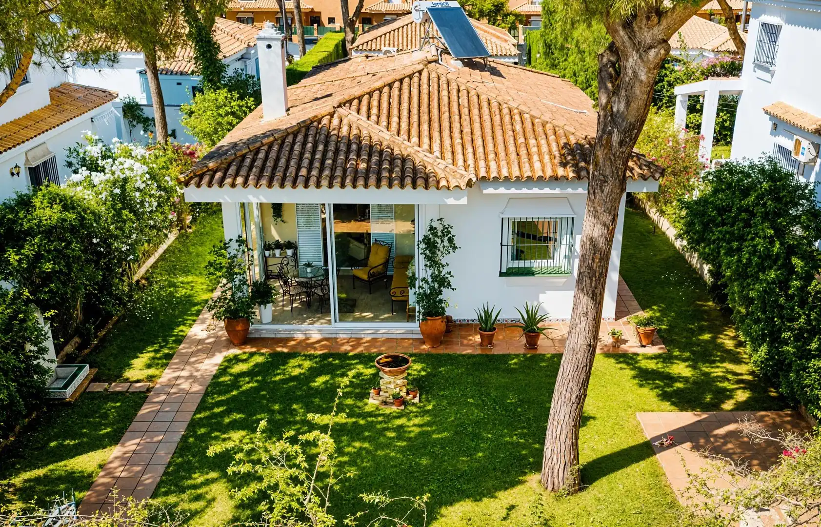 Garden of Houses for sale in Chiclana de la Frontera  with Heating, Private garden and Terrace
