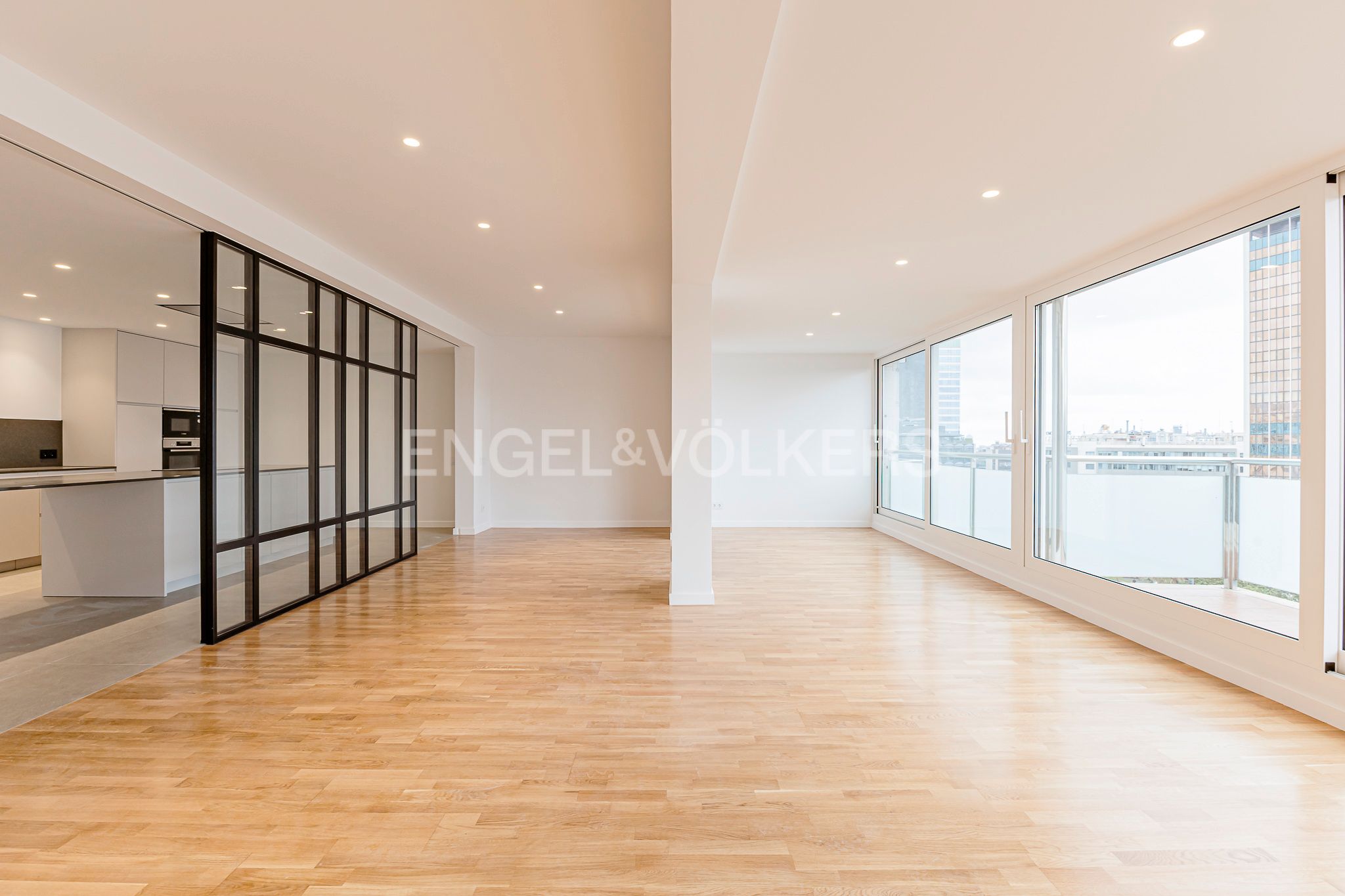 Living room of Attic to rent in  Barcelona Capital  with Air Conditioner, Heating and Parquet flooring