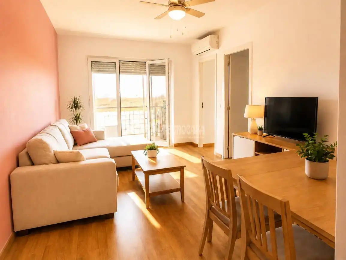 Sala de estar de Piso en venta en Badalona con Aire acondicionado, Calefacción y Parquet