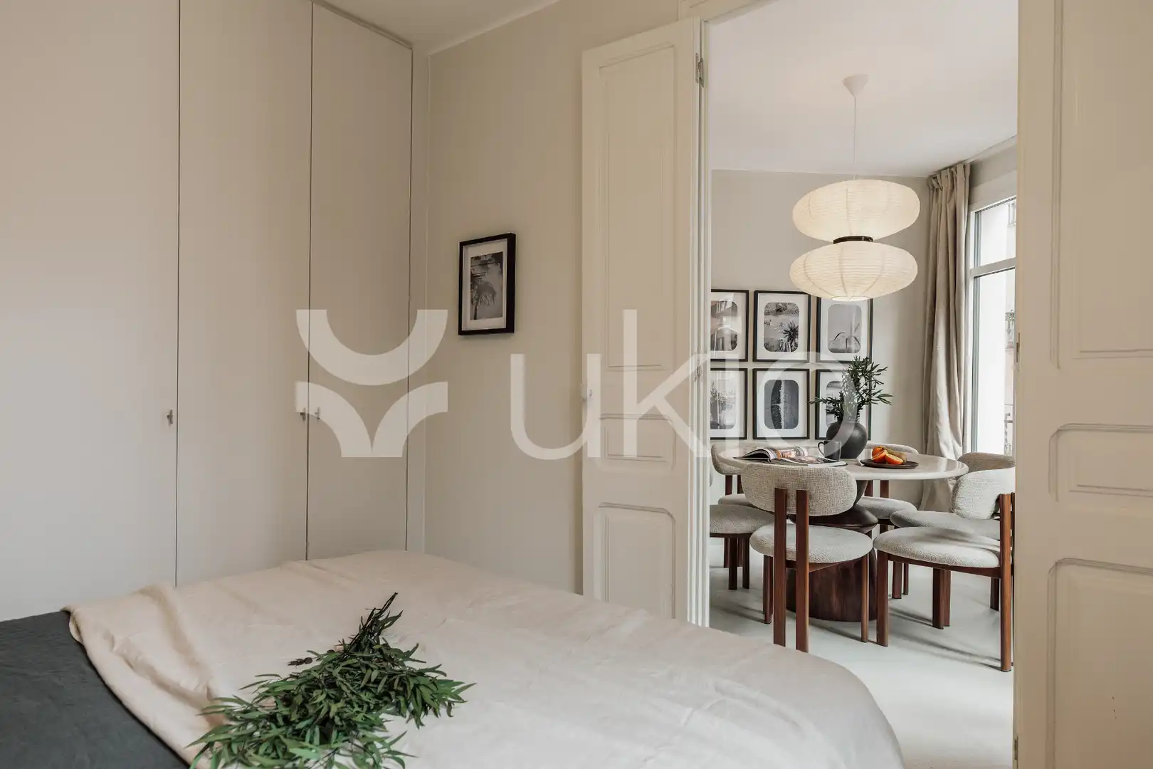 Habitación de Apartamento de alquiler en Barcelona con Aire acondicionado, Calefacción y Amueblado