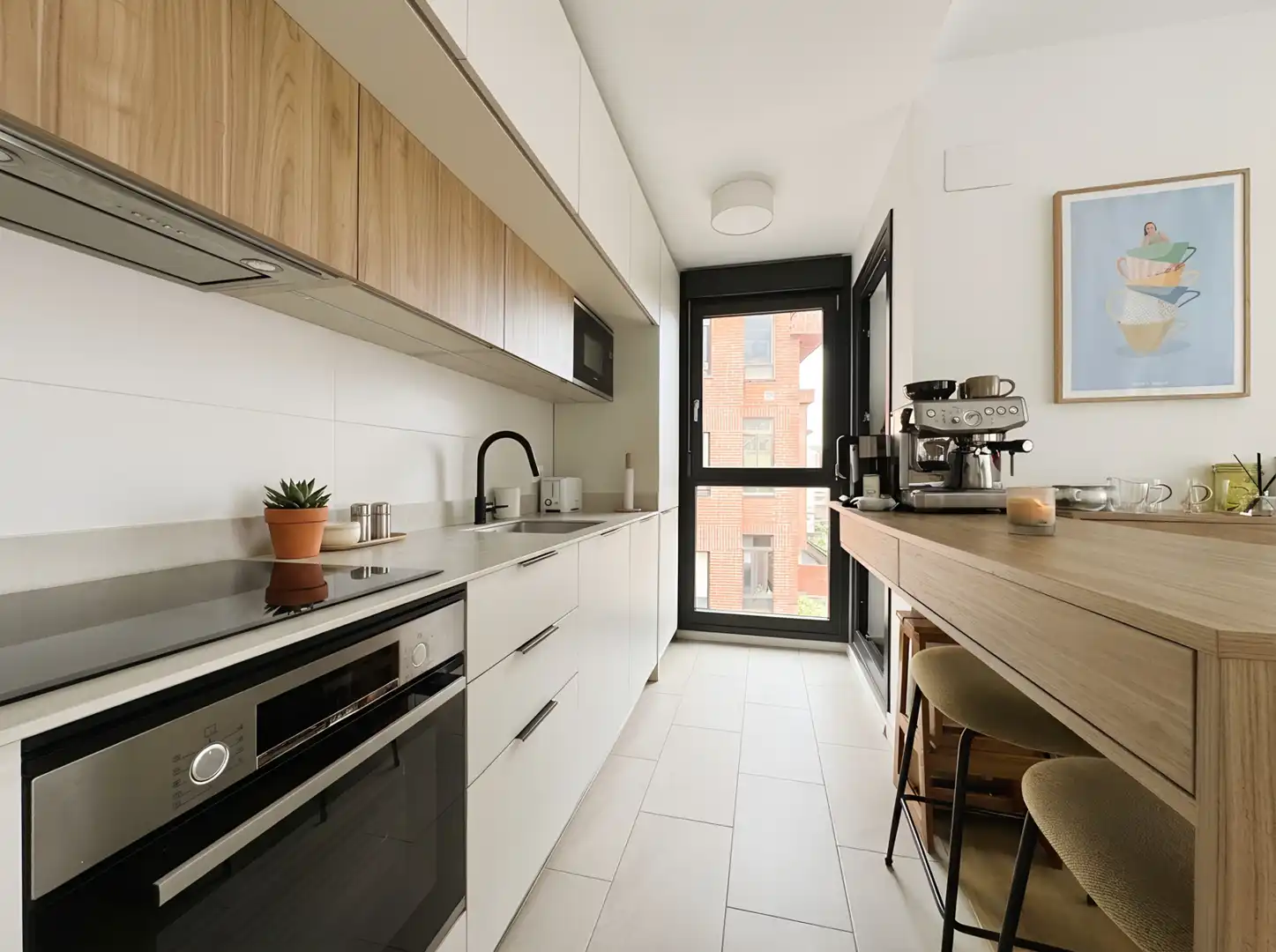 Cocina de Dúplex en venta en Getxo  con Aire acondicionado, Calefacción y Jardín privado