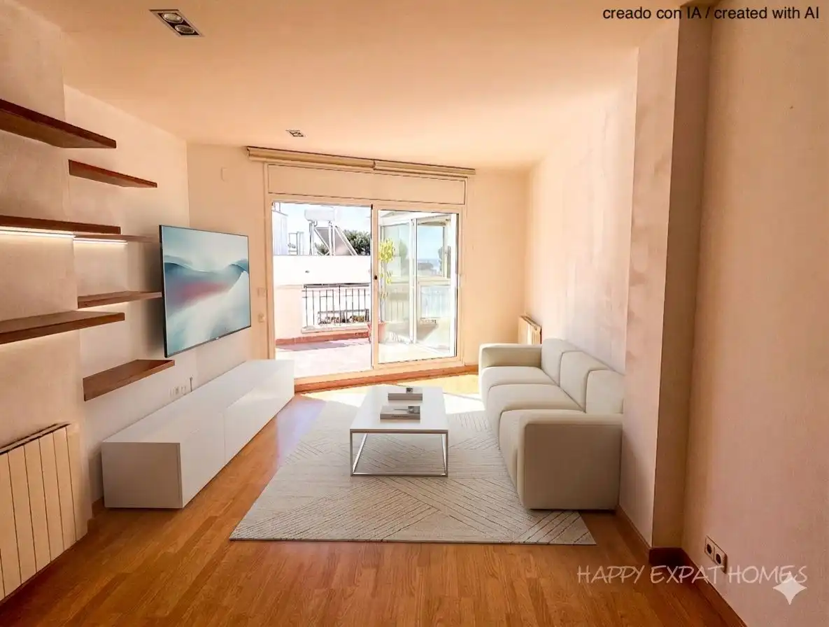 Living room of Flat for sale in Sitges  with Air Conditioner, Heating and Terrace