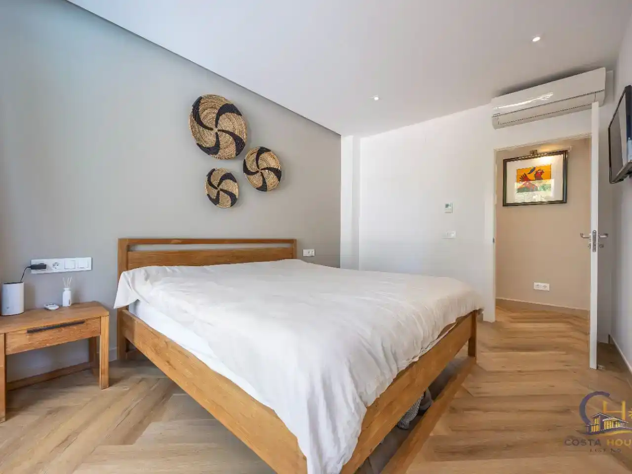 Schlafzimmer von Wohnung zum Verkauf in Moraira mit Klimaanlage, Schwimmbad und Balkon