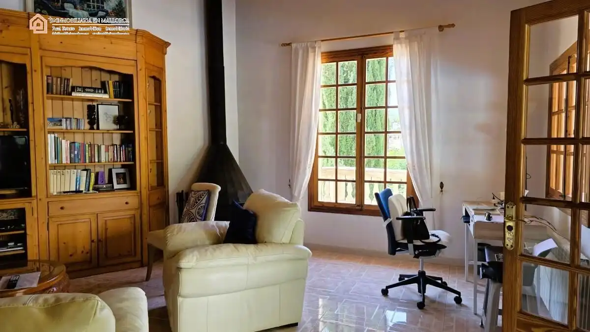 Sala d'estar de Finca rústica en venda en Sóller amb Aire condicionat, Calefacció i Jardí privat