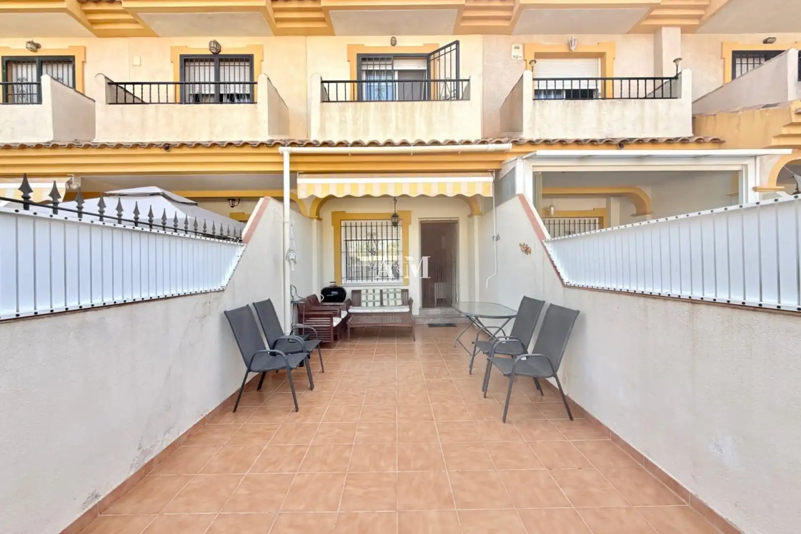 Terrasse von Einfamilien-Reihenhaus zur Miete in San Javier mit Terrasse, Schwimmbad und Möbliert