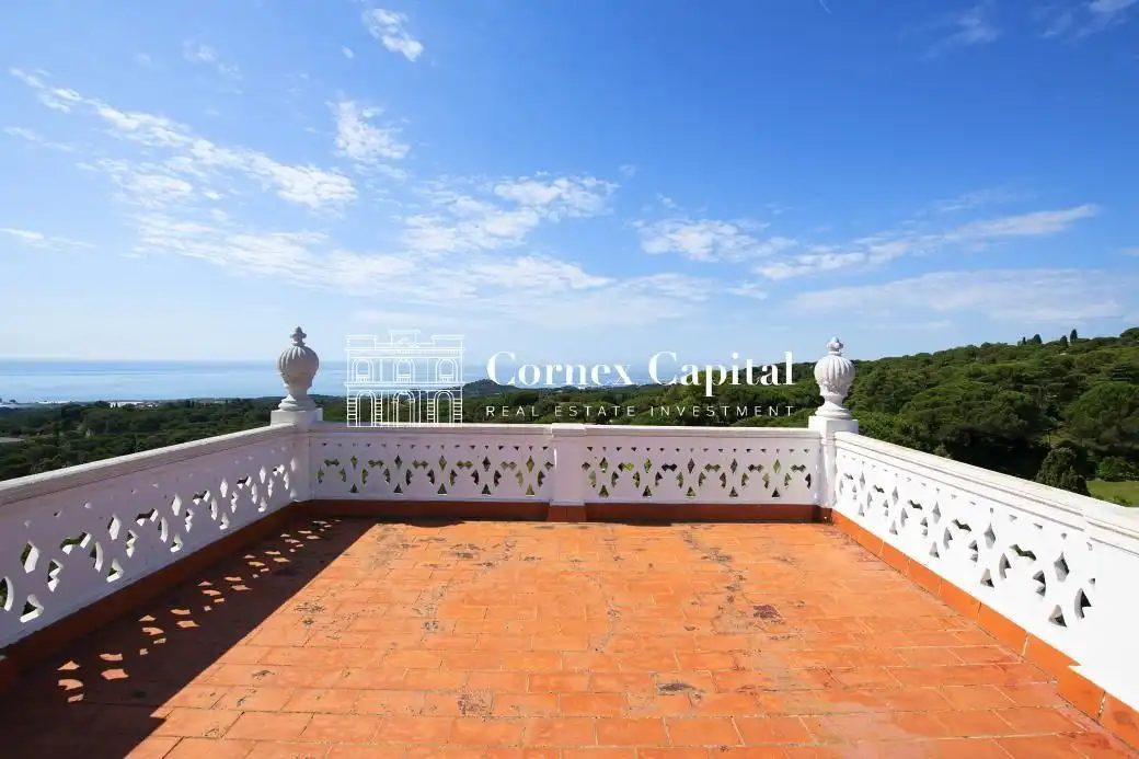 Terrasse von Country house zum Verkauf in Sant Andreu de Llavaneres mit Privatgarten, Terrasse und Schwimmbad
