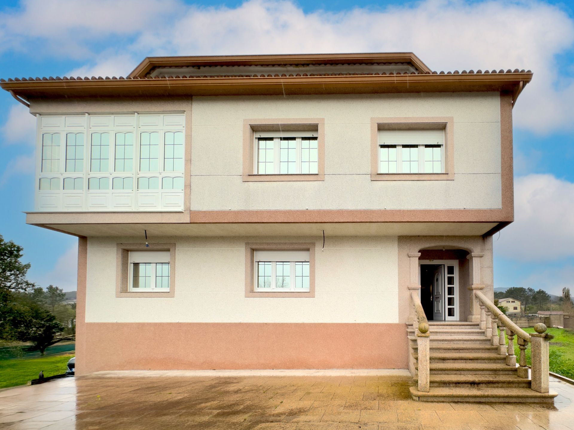 Vista exterior de Casa o xalet en venda en Valga amb Calefacció, Jardí privat i Traster