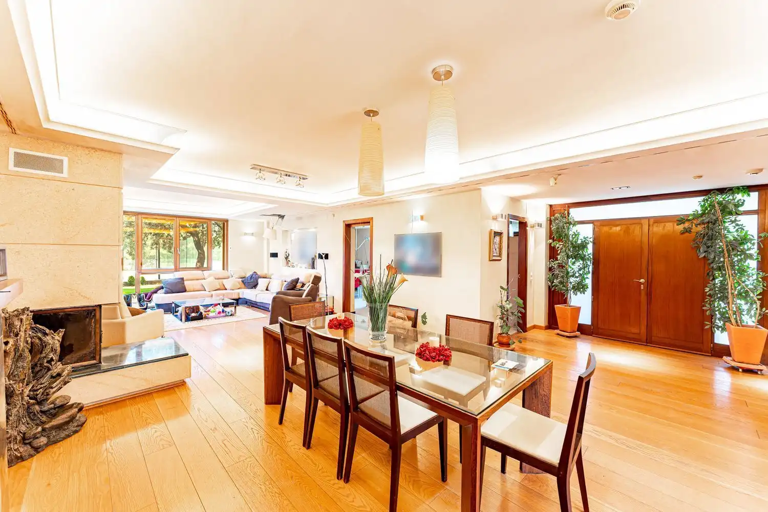 Comedor de Casa o chalet en venta en Nuevo Baztán con Aire acondicionado, Jardín privado y Terraza