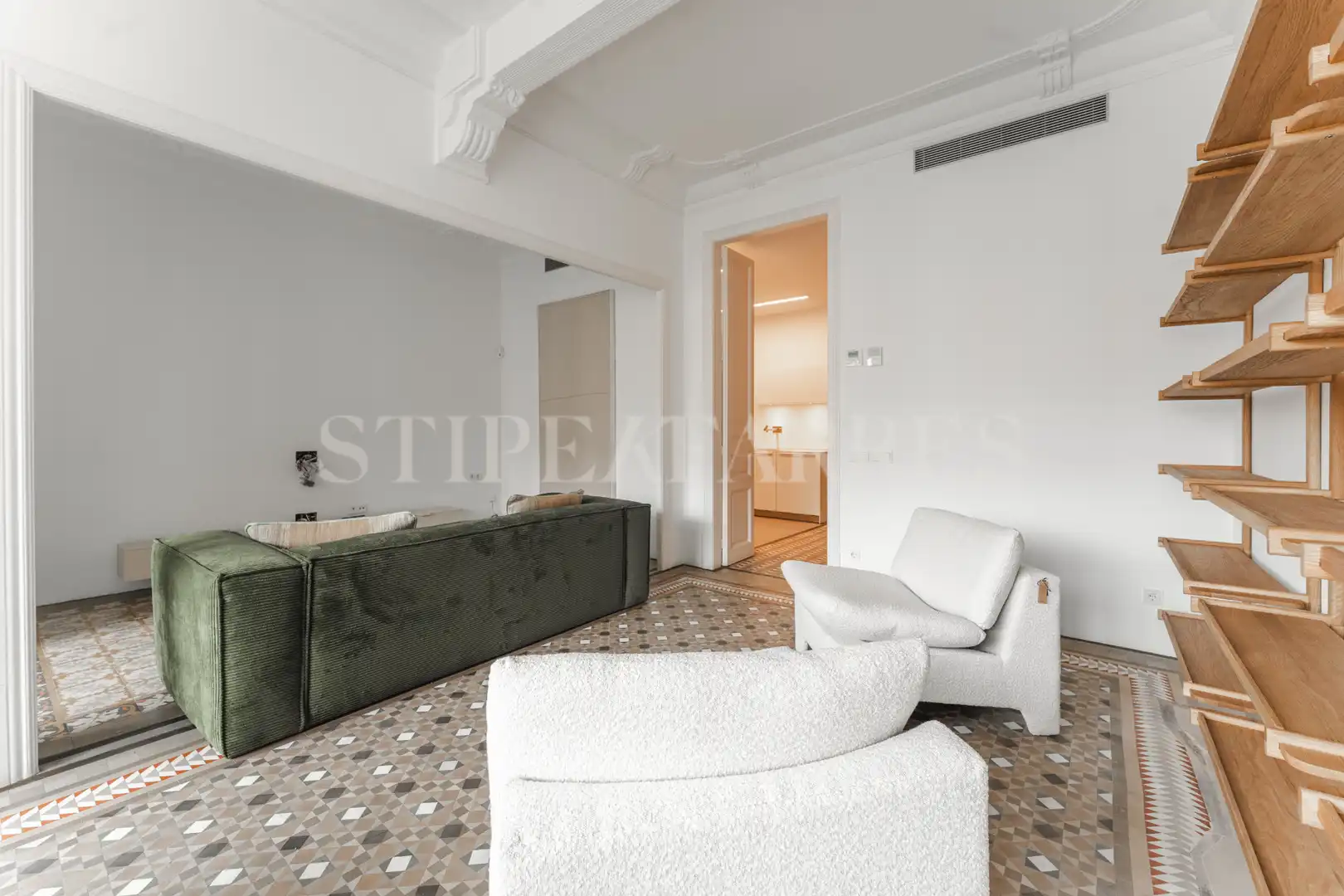 Sala de estar de Piso de alquiler en Barcelona con Aire acondicionado, Calefacción y Amueblado