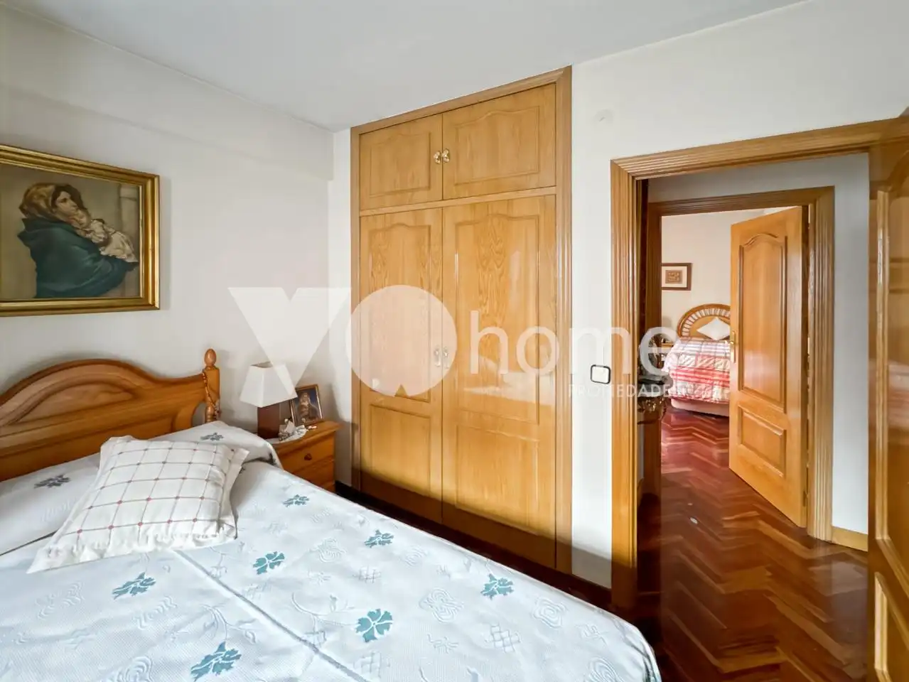 Bedroom of Flat for sale in Madrid  with Heating, Parquet flooring and Balcony