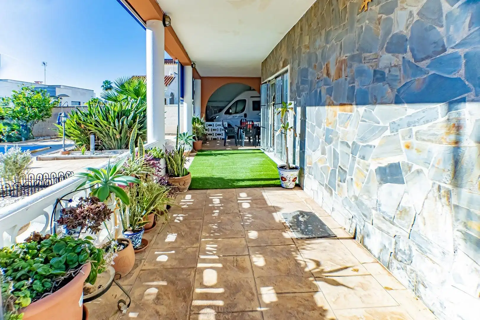 Terraza de Casa o chalet en venta en Roquetas de Mar con Aire acondicionado, Calefacción y Jardín privado