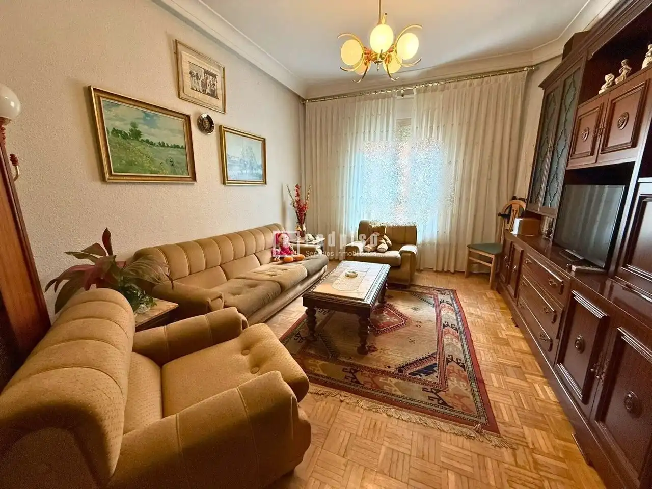 Sala de estar de Piso en venta en Madrid con Calefacción, Parquet y Terraza