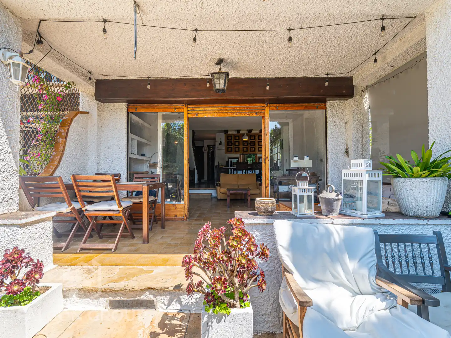 Terrassa de Casa o xalet en venda en Calafell amb Jardí privat, Balcó i Piscina comunitària
