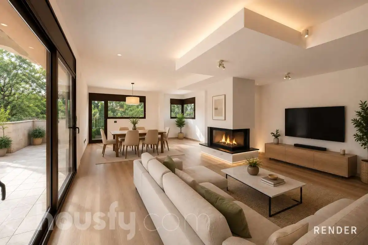 Sala de estar de Casa o chalet en venta en Sant Julià de Ramis con Calefacción, Jardín privado y Terraza