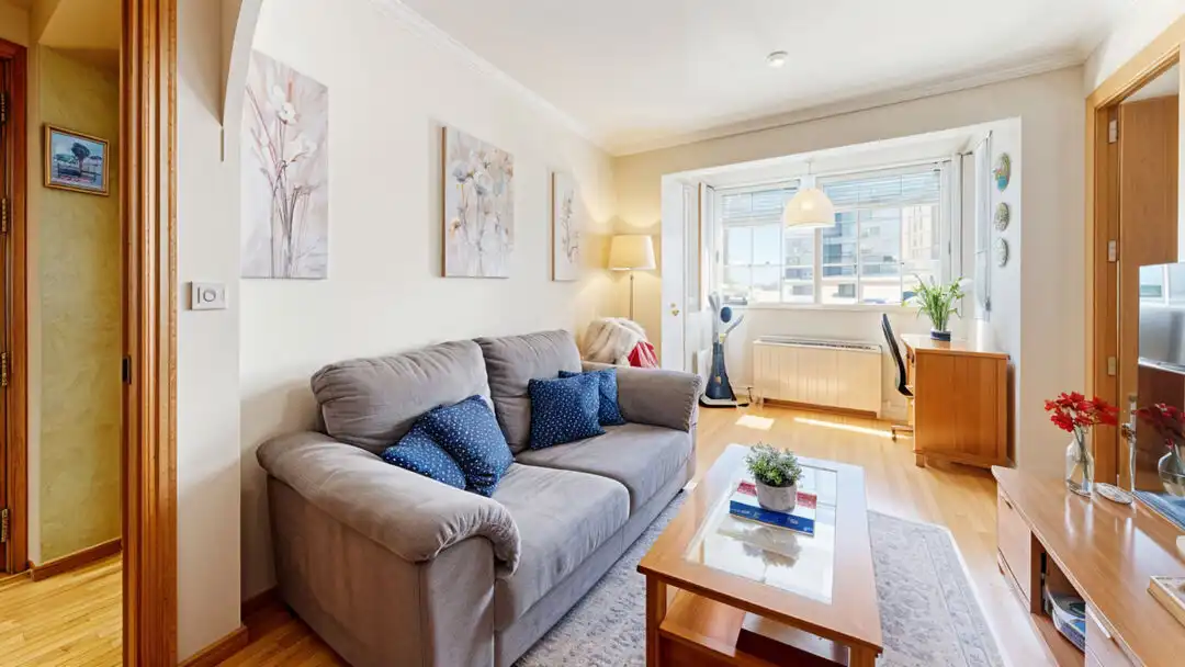 Wohnzimmer von Wohnung zum Verkauf in Madrid mit Klimaanlage, Heizung und Terrasse