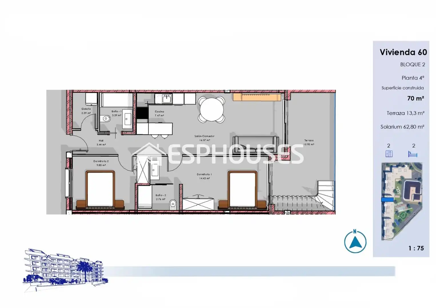 Ático en venta en Guardamar del Segura con Aire acondicionado, Terraza y Trastero