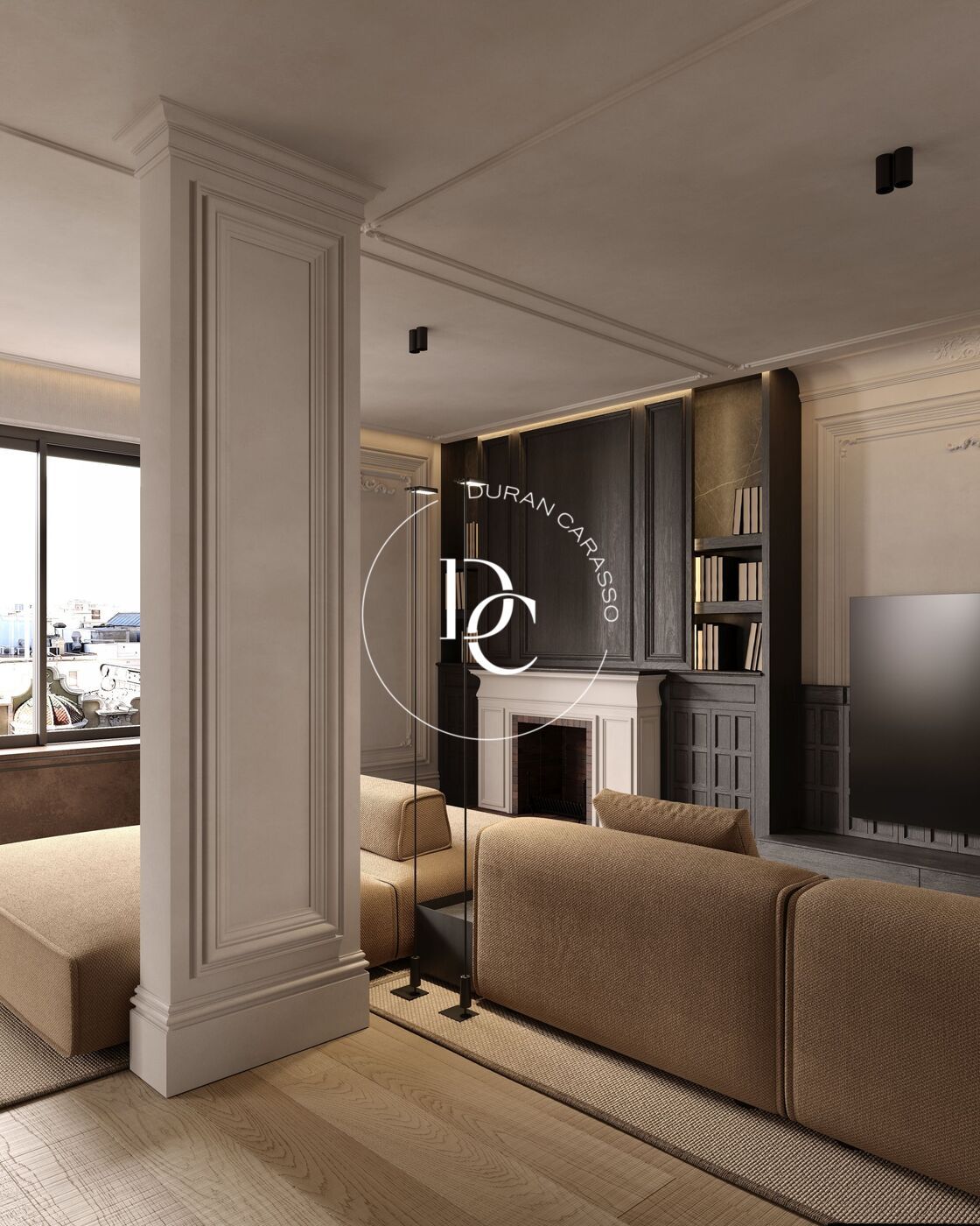 Living room of Attic for sale in  Barcelona Capital  with Air Conditioner, Heating and Terrace