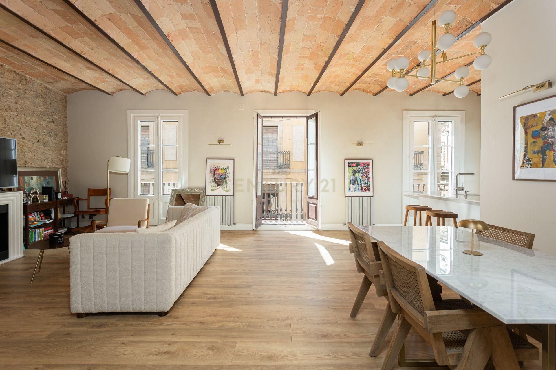 Sala d'estar de Apartament en venda en  Barcelona Capital amb Balcó