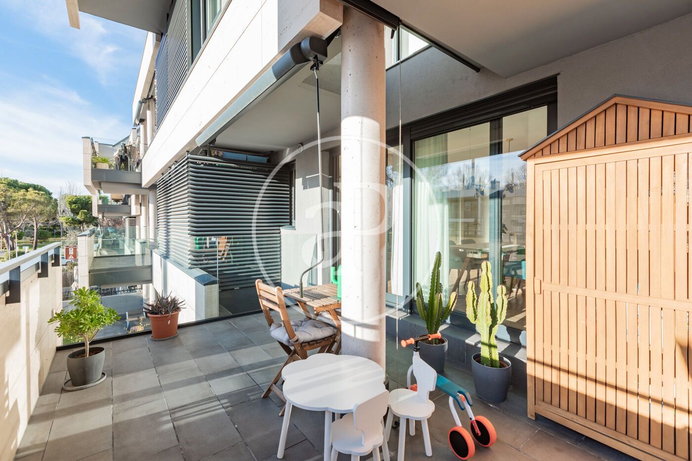 Terrasse von Wohnung zum verkauf in Pozuelo de Alarcón mit Klimaanlage, Heizung und Privatgarten