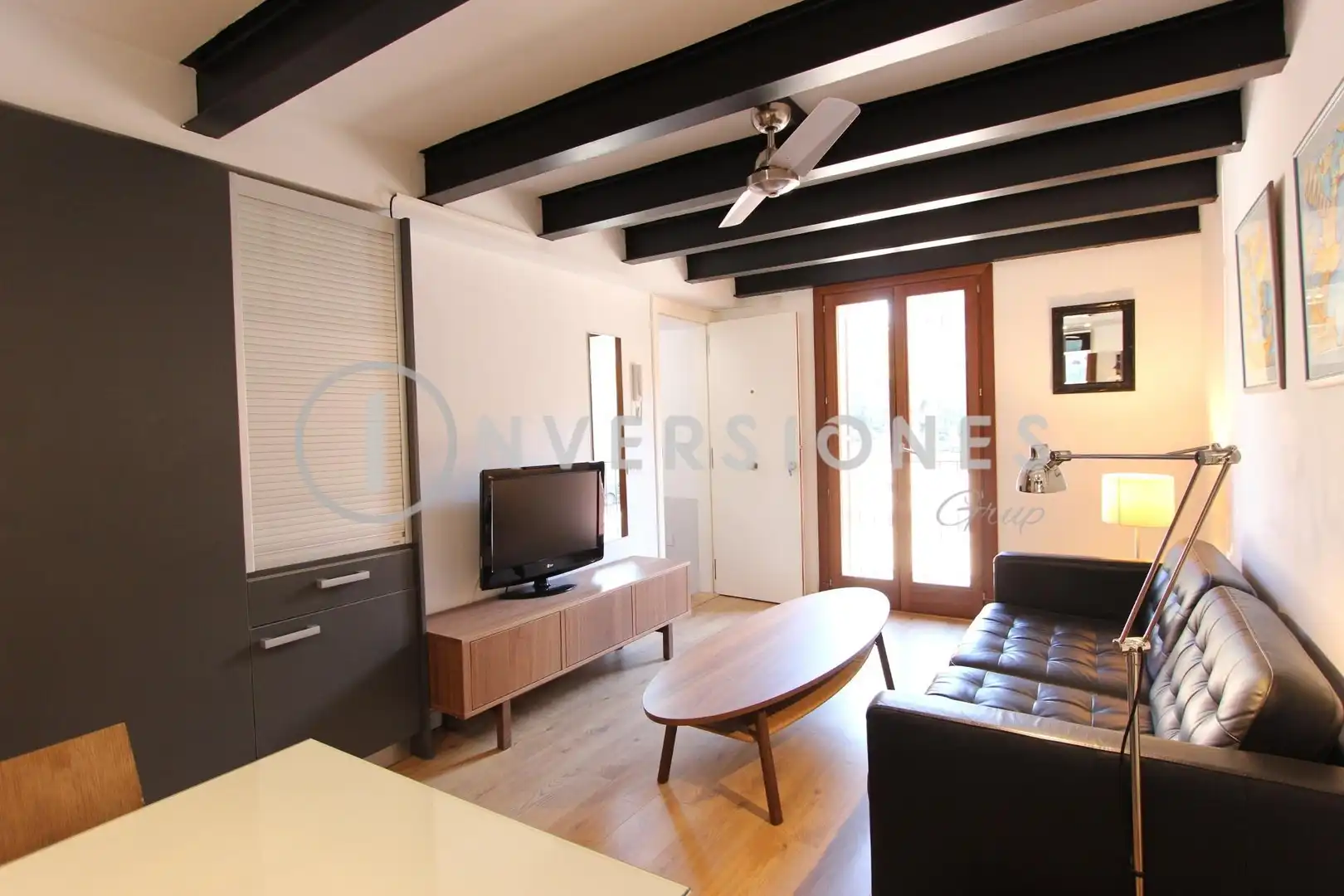 Wohnzimmer von Wohnung zum Verkauf in  Palma de Mallorca mit Klimaanlage, Möbliert und Balkon