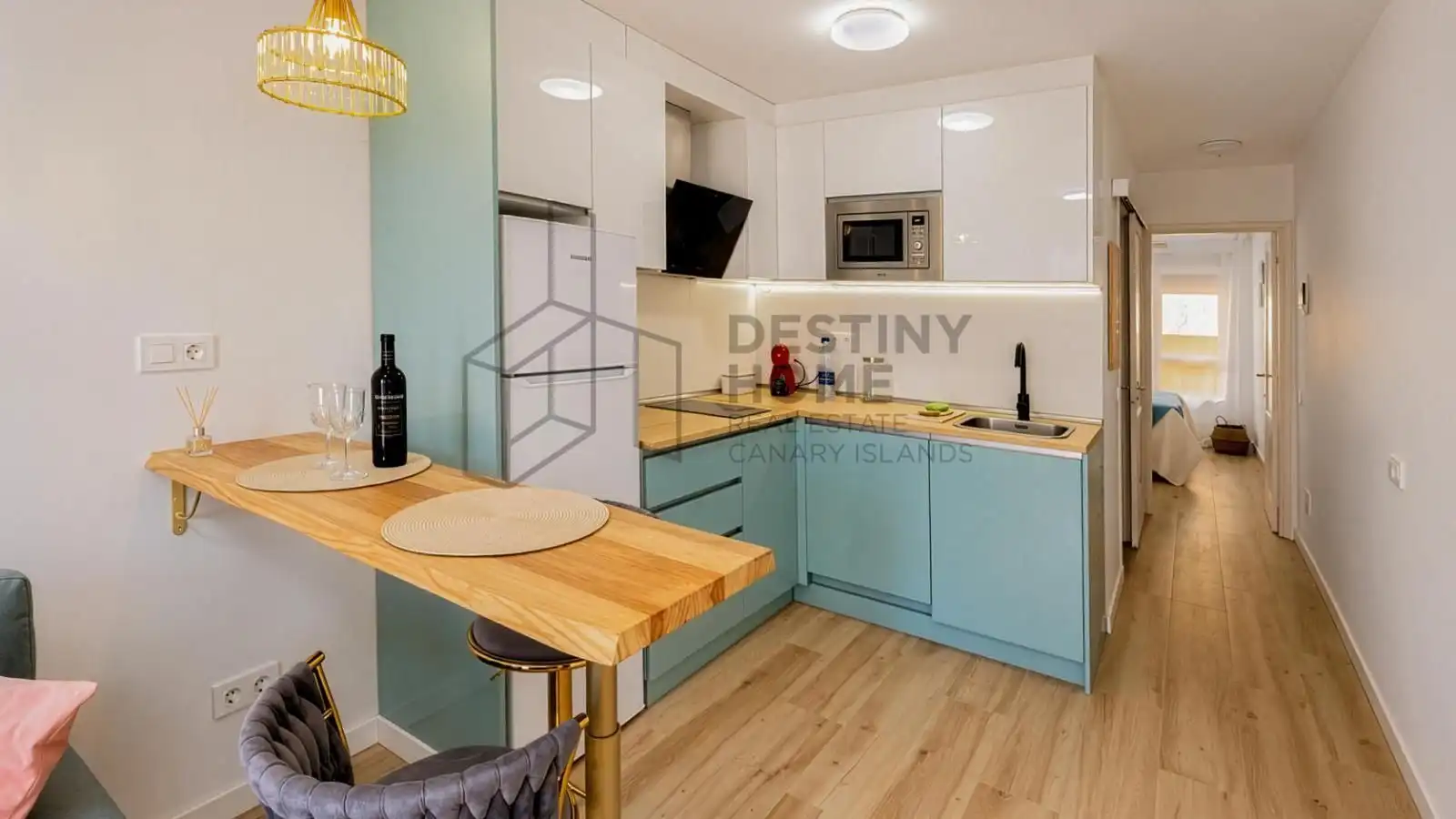 Cocina de Apartamento en venta en Pájara con Aire acondicionado, Jardín privado y Piscina comunitaria