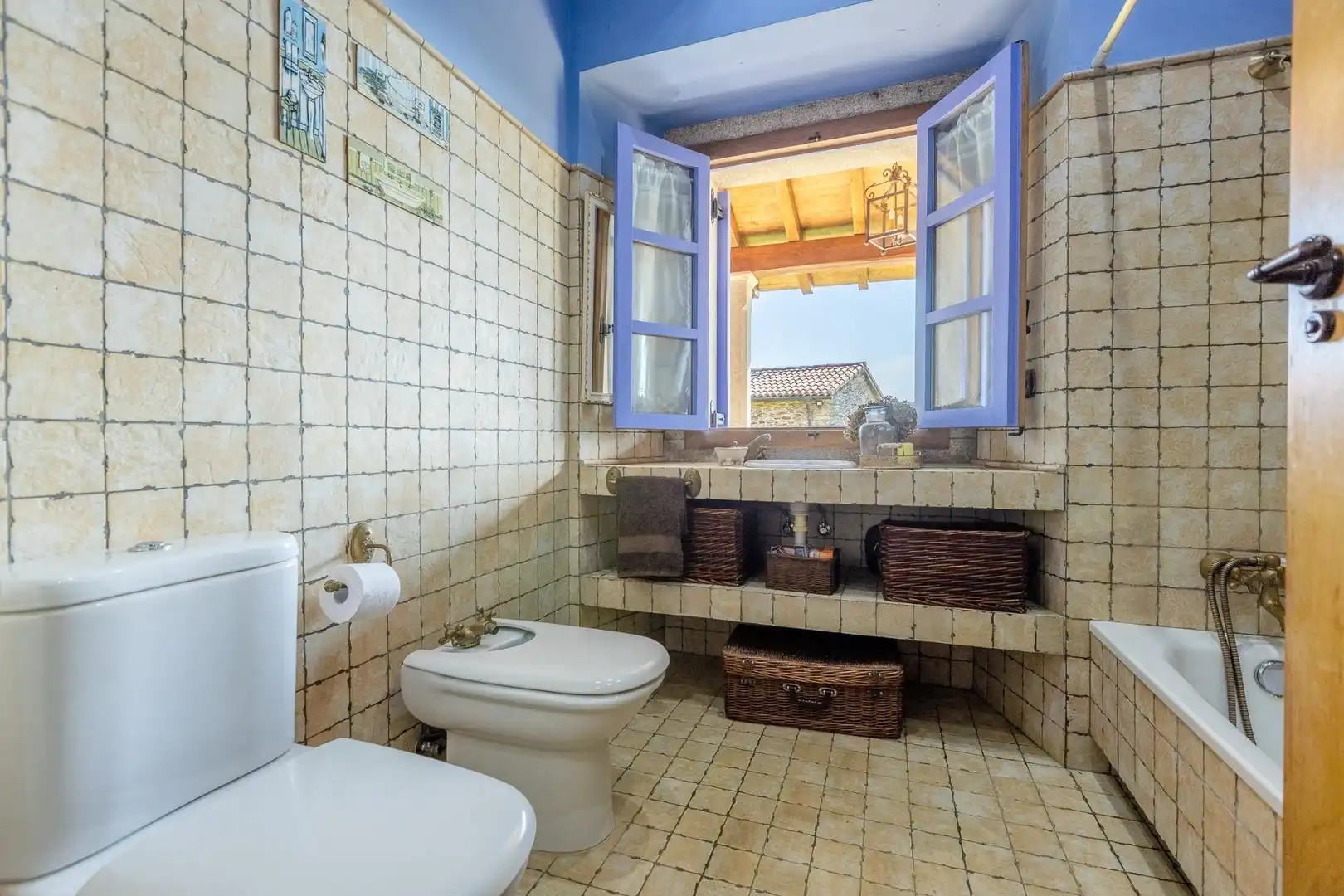 Baño de Casa o chalet en venta en O Pino  con Calefacción, Jardín privado y Terraza