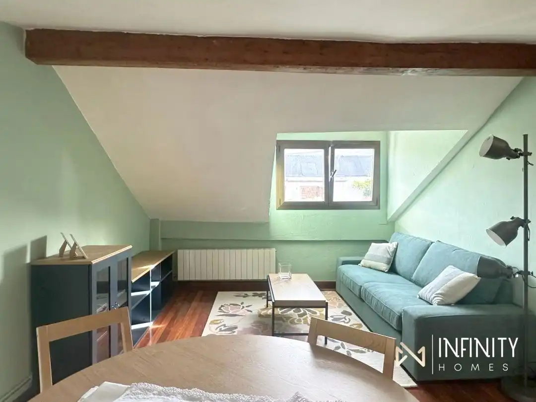 Sala de estar de Ático de alquiler en Bilbao  con Calefacción