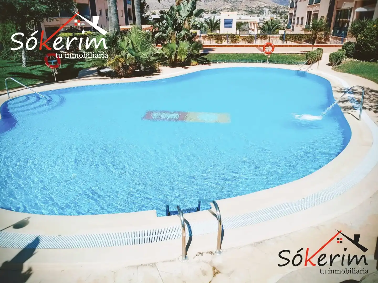 Piscina de Piso en venta en Villajoyosa / La Vila Joiosa con Aire acondicionado, Calefacción y Jardín privado