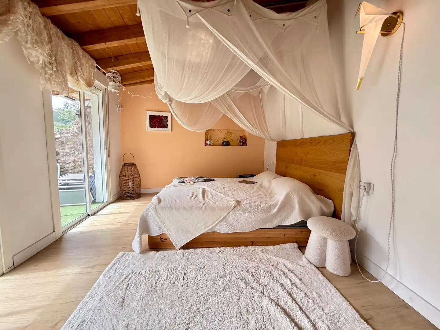 Habitación de Casa o chalet en venta en Sober con Jardín privado, Piscina y Amueblado