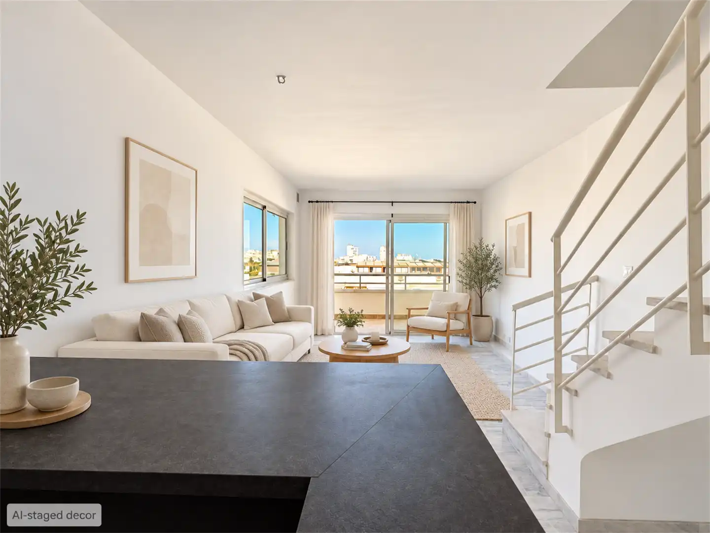 Sala d'estar de Àtic en venda en Benalmádena amb Aire condicionat, Calefacció i Terrassa
