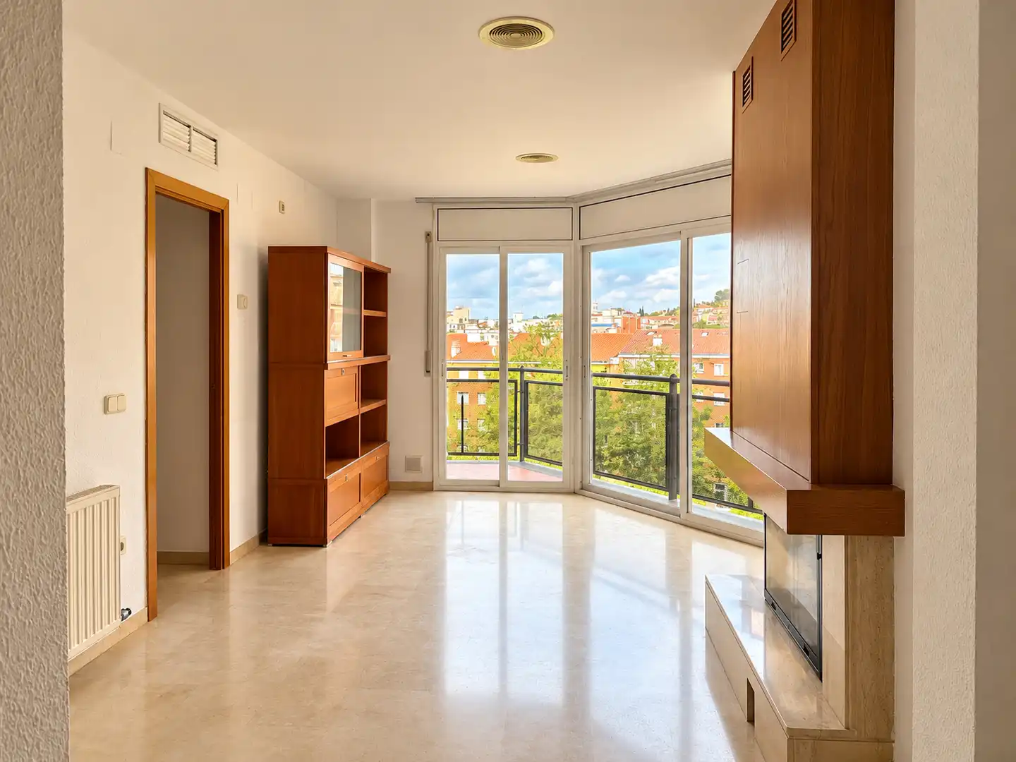 Sala d'estar de Àtic en venda en Girona amb Aire condicionat, Calefacció i Parquet