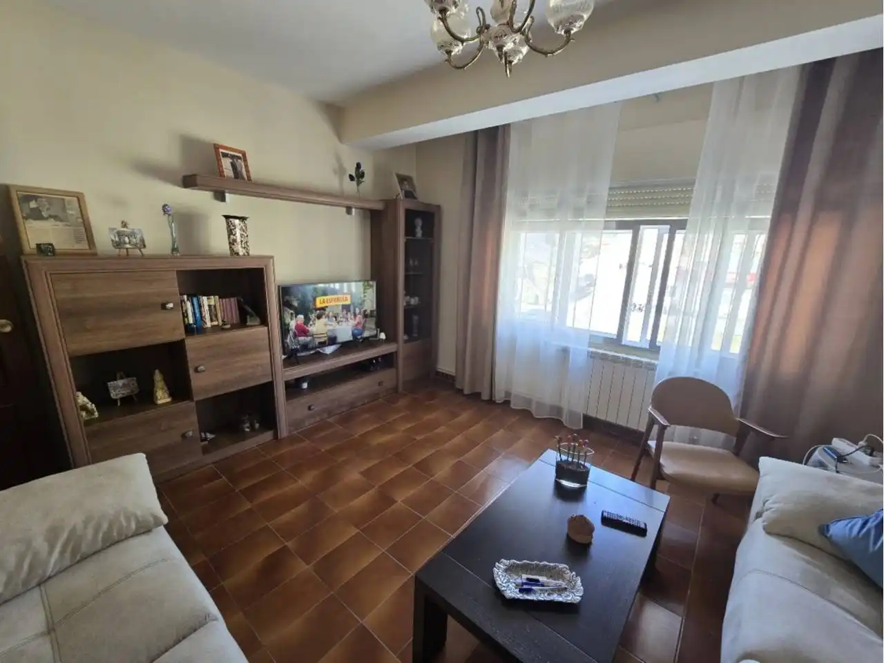 Sala d'estar de Pis en venda en Baleira amb Calefacció, Terrassa i Moblat