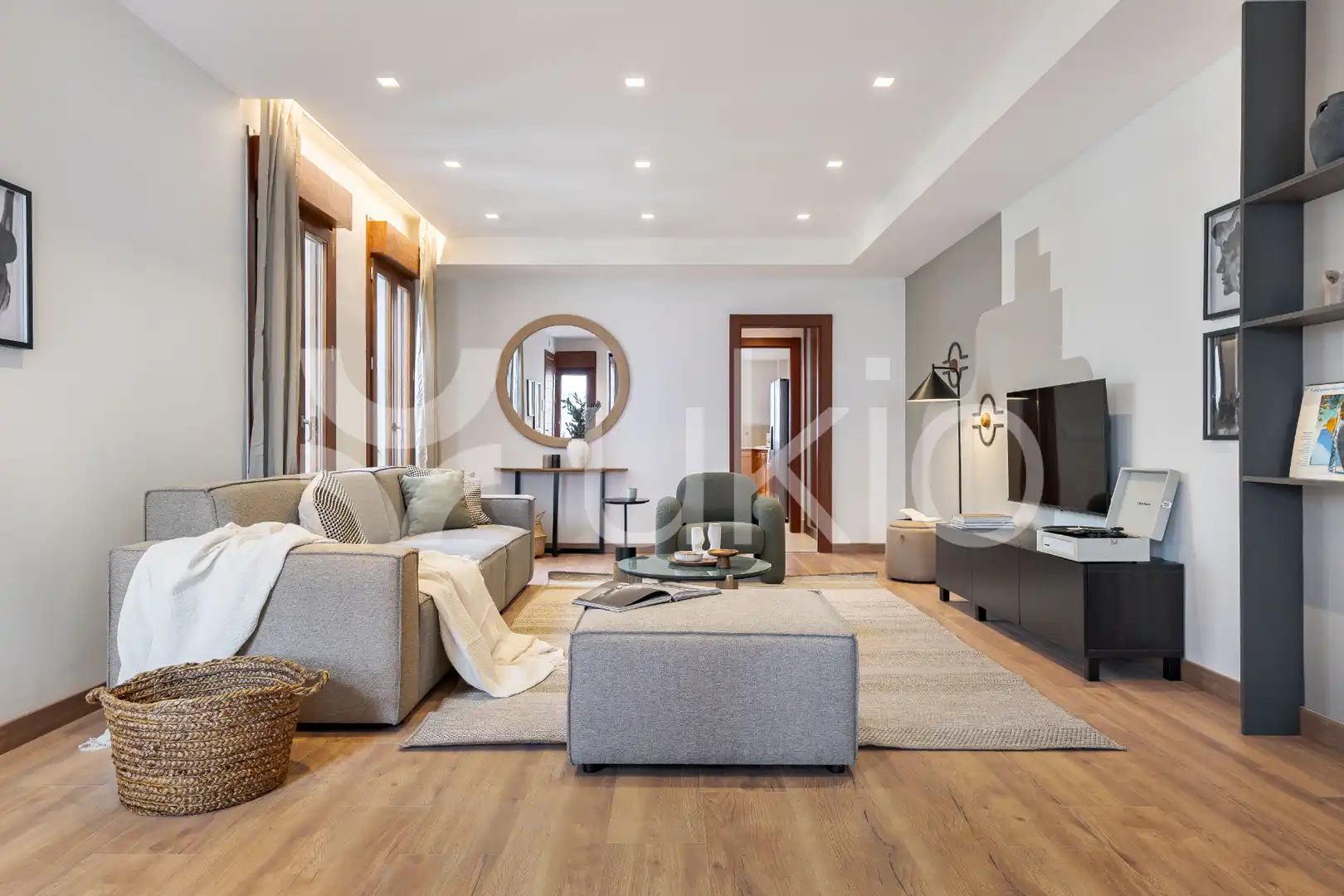 Sala de estar de Apartamento de alquiler en Madrid con Aire acondicionado, Calefacción y Terraza