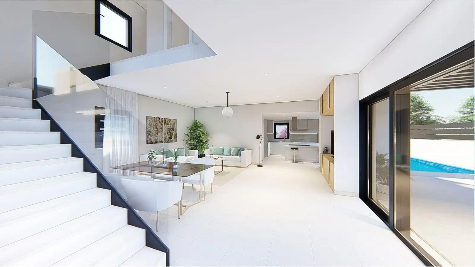 Sala de estar de Casa o chalet en venta en Sant Joan d'Alacant con Jardín privado, Terraza y Piscina
