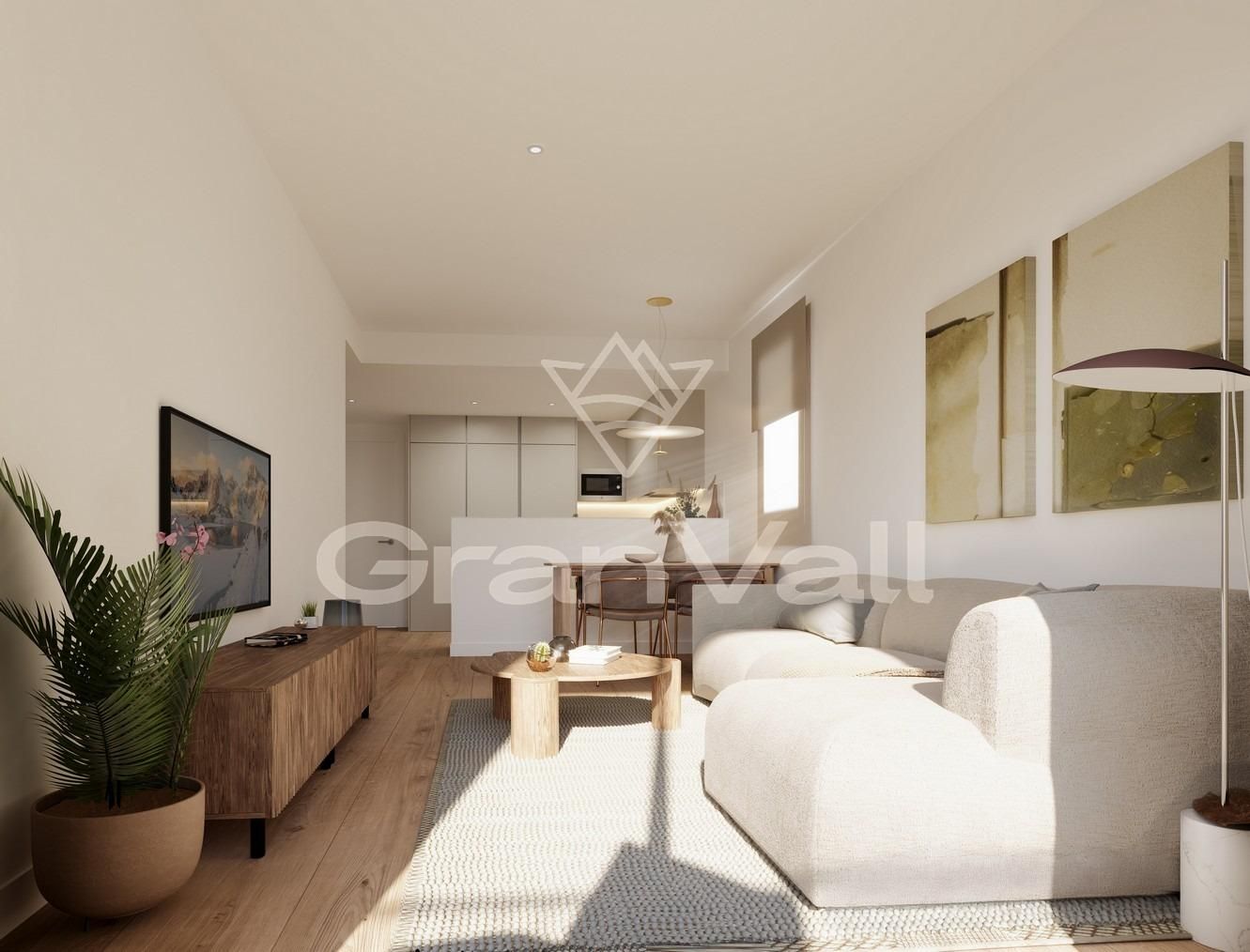 Sala d'estar de Apartament en venda en Puigcerdà amb Jardí privat, Parquet i Terrassa