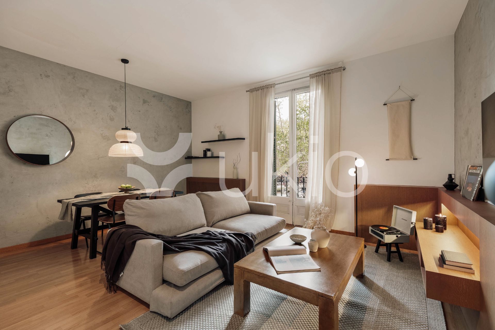 Living room of Apartment to rent in  Barcelona Capital  with Air Conditioner, Heating and Terrace
