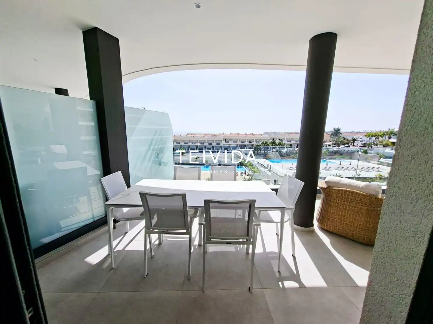 Terraza de Piso de alquiler en Adeje con Terraza, Piscina y Amueblado