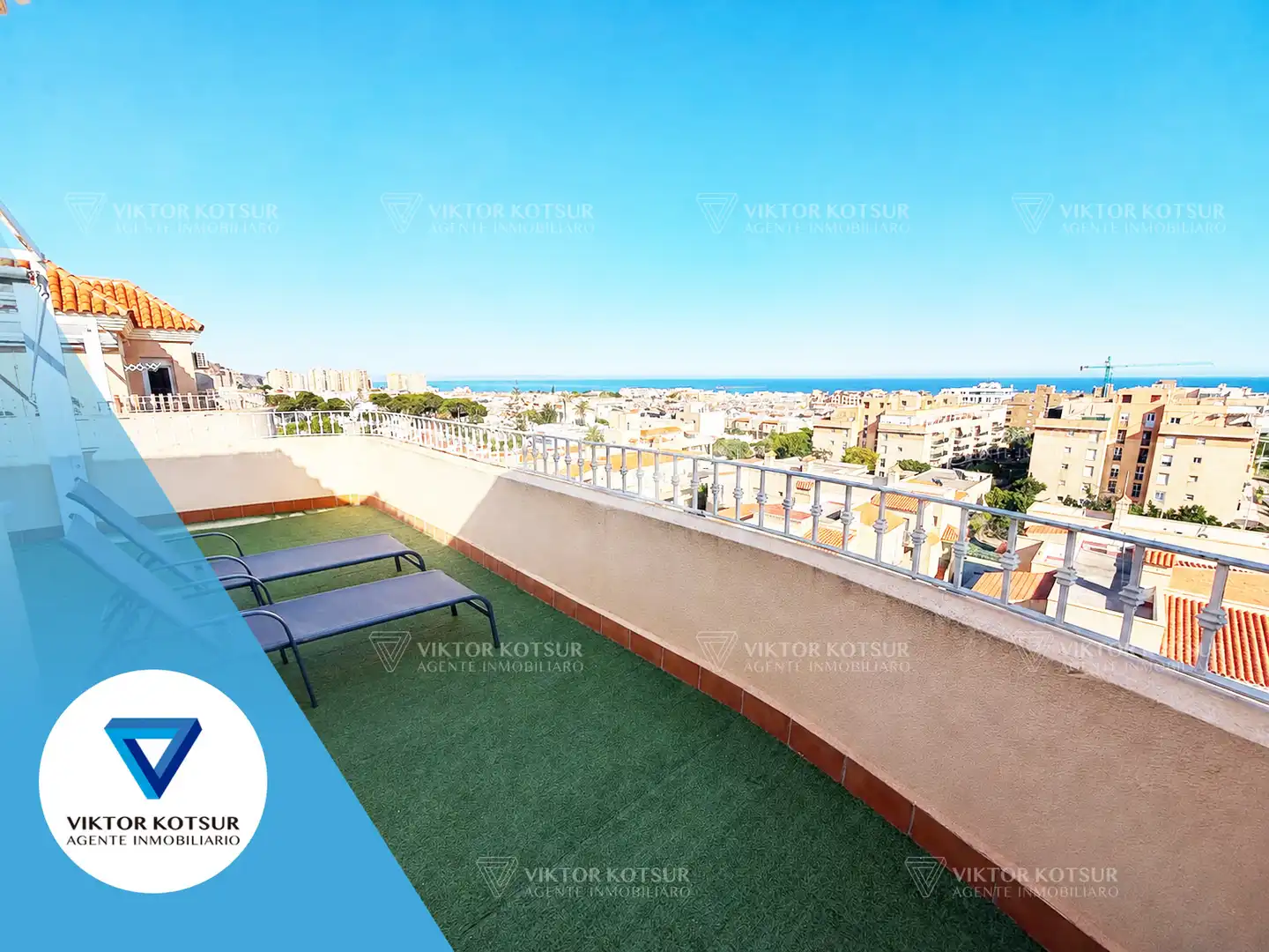 Terrace of Attic for sale in Roquetas de Mar  with Air Conditioner, Parquet flooring and Terrace