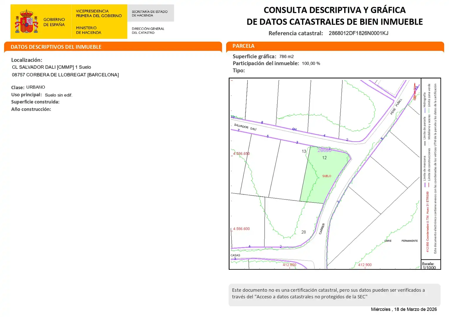 Wohnbaugrundstück zum Verkauf in Corbera de Llobregat, imagen 12