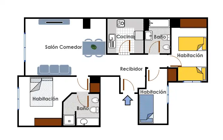 Wohnung zum Verkauf in Tarragona mit Klimaanlage, Heizung und Ofen