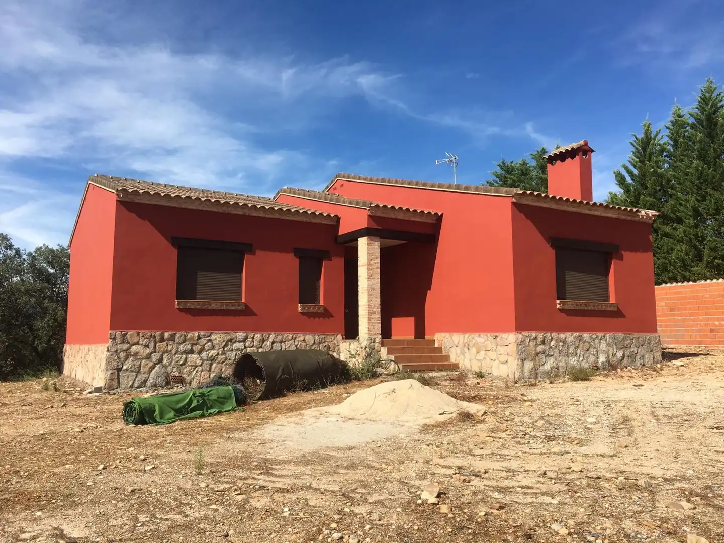 Exterior view of Houses for sale in San Román de los Montes  with Air Conditioner, Heating and Private garden