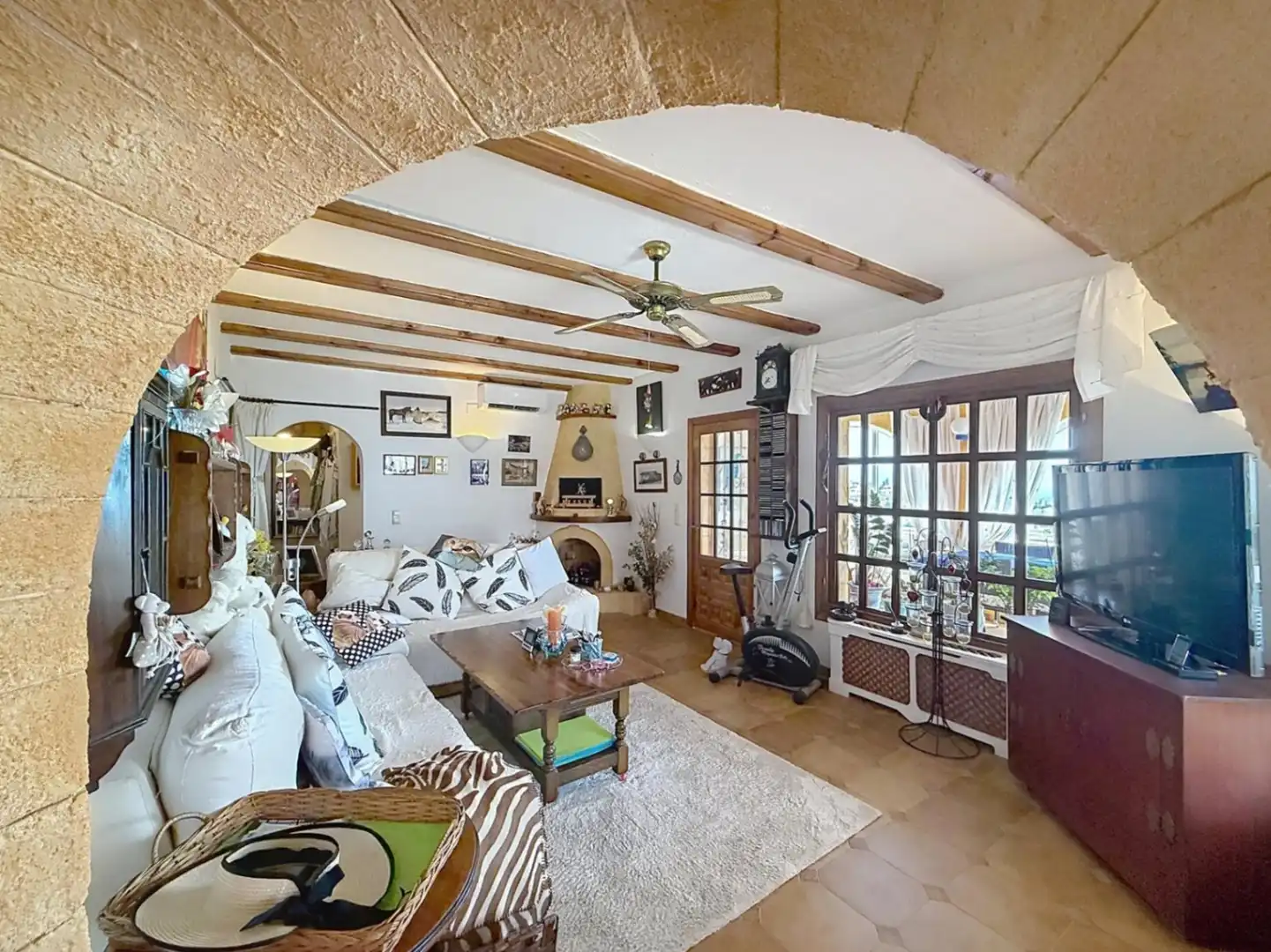 Sala de estar de Casa o chalet en venta en Benitachell / El Poble Nou de Benitatxell con Aire acondicionado, Calefacción y Jardín privado