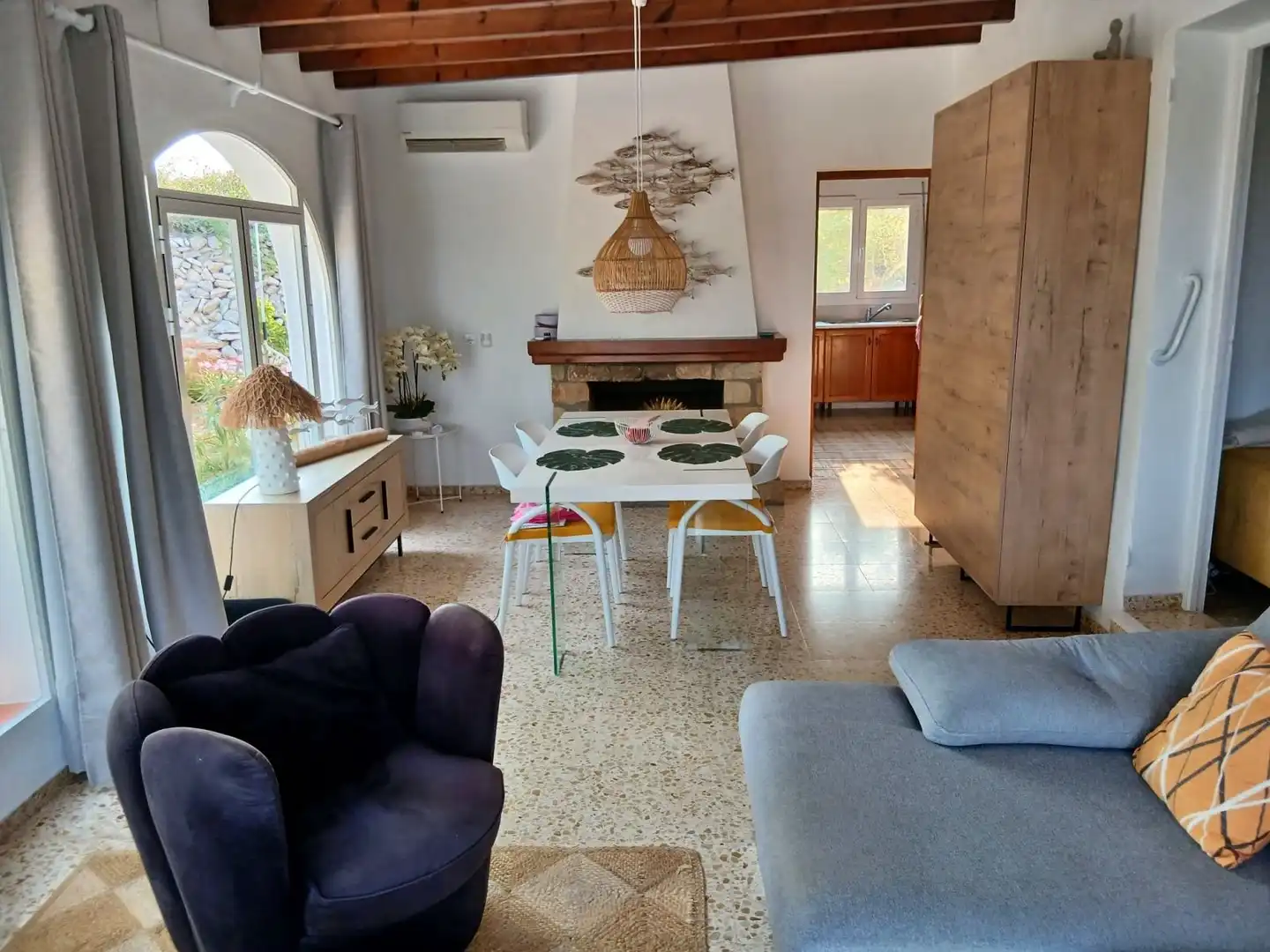 Sala de estar de Casa o chalet de alquiler en Teulada con Aire acondicionado, Terraza y Trastero