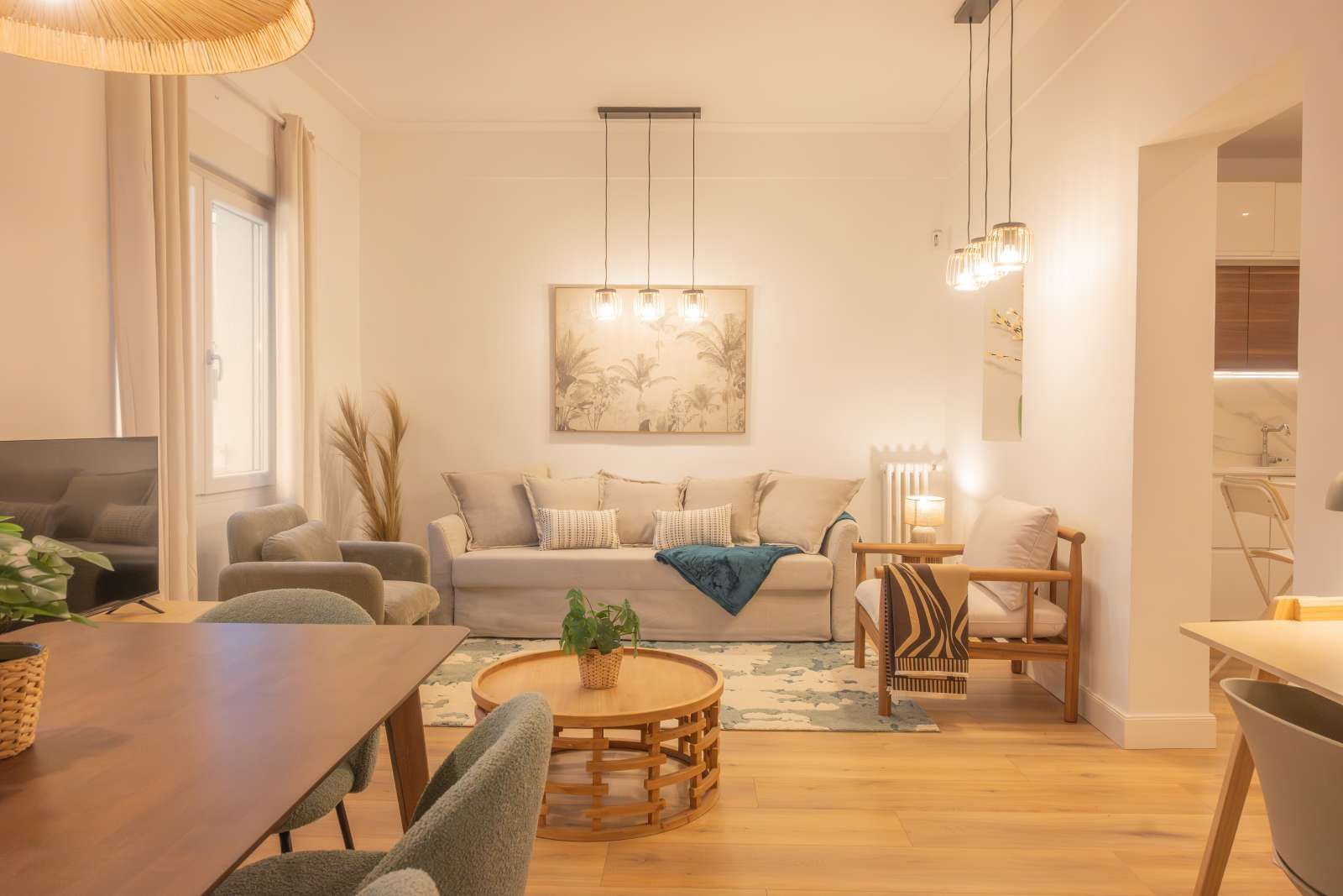 Sala de estar de Apartamento para compartir en  Madrid Capital con Aire acondicionado y Terraza