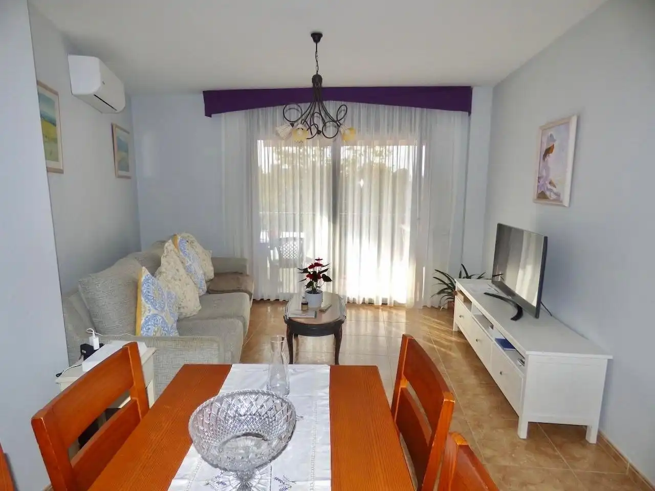 Sala d'estar de Pis en venda en Malgrat de Mar amb Aire condicionat, Jardí privat i Balcó